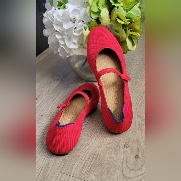 Rothy's The Square Mary Jane Lollipop Red + Leopard Sole, Women's US 6.5 EU 36.5 - Picture 2 of 16